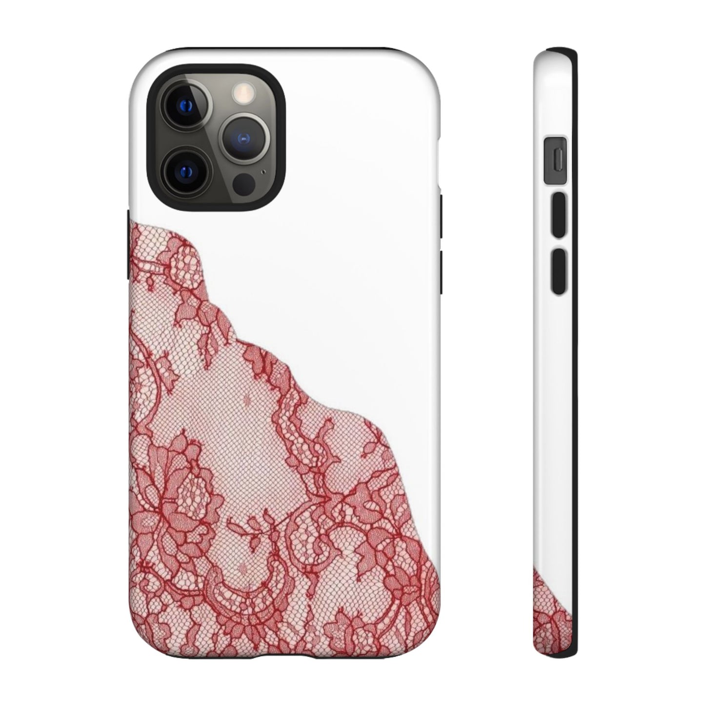 Red Lace Edge Tough Phone Case