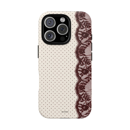 Burgundy Lace Edge Tough Case