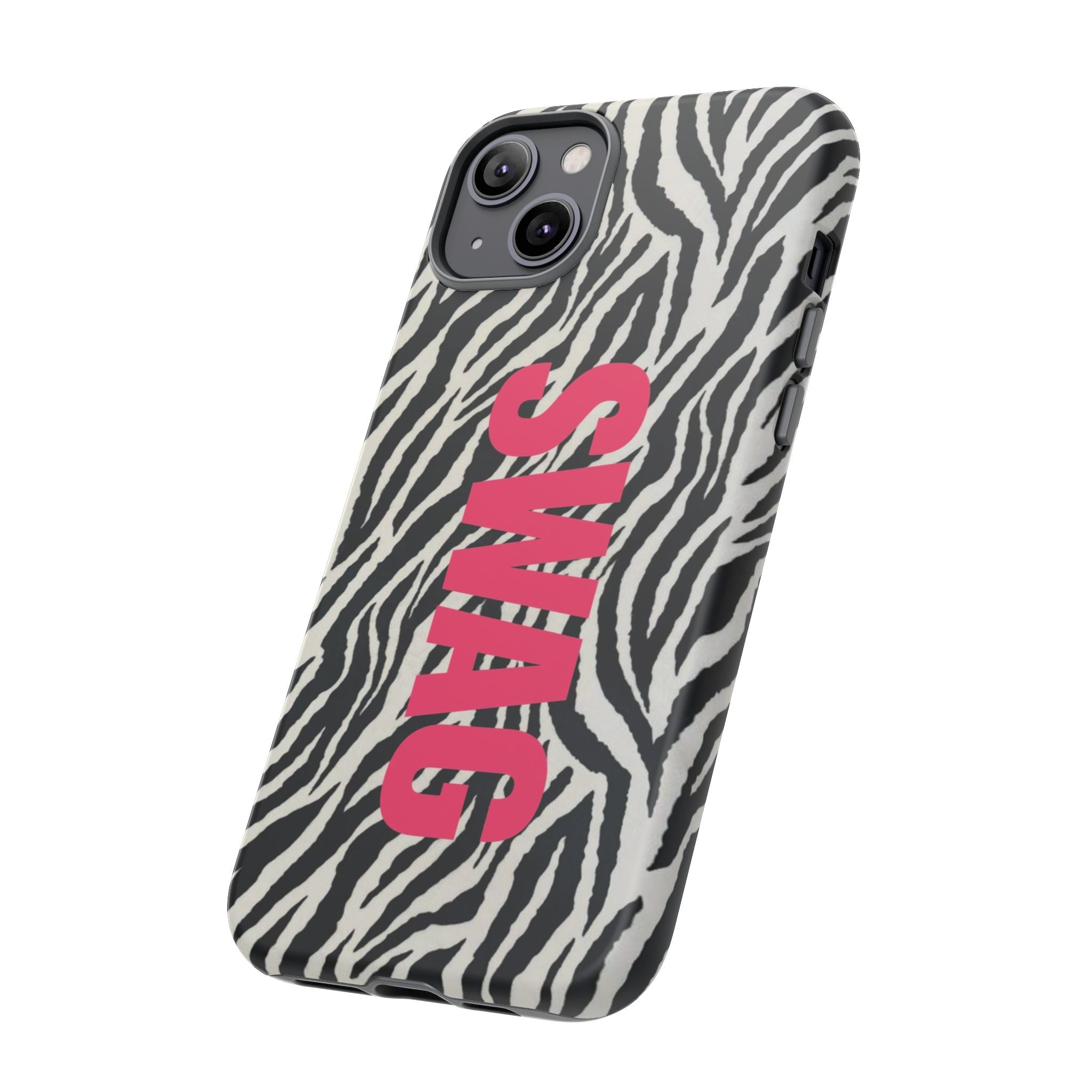 'SWAG' Zebra Print Tough Case