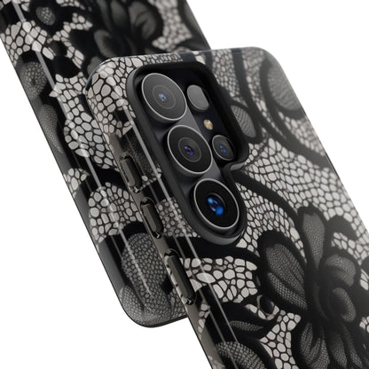 Black Vintage Lace Tough Case