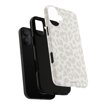 White Leopard Print Tough Case