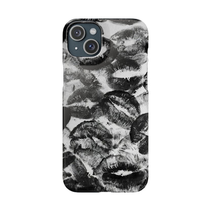 Black & White Kiss Print Case