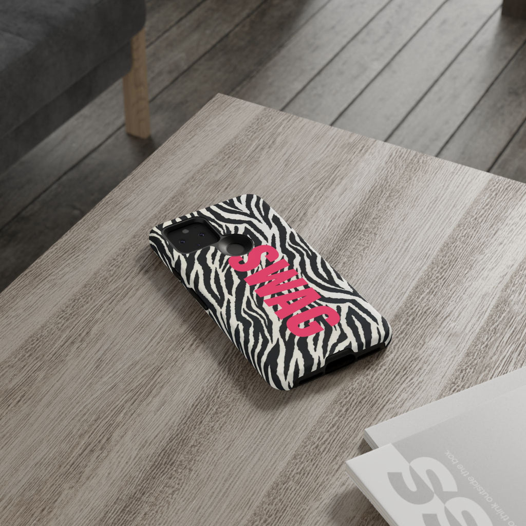 'SWAG' Zebra Print Tough Case