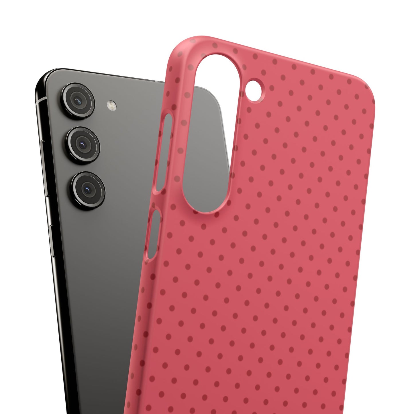 Coral Polka Dot Snap Phone Case