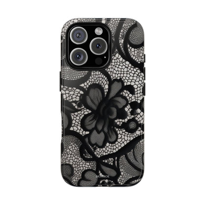 Black Vintage Lace Tough Case