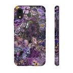 Purple Fleur-de-Lis Floral Tough Phone Case