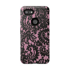 Pink Lace Pattern Tough Phone Case