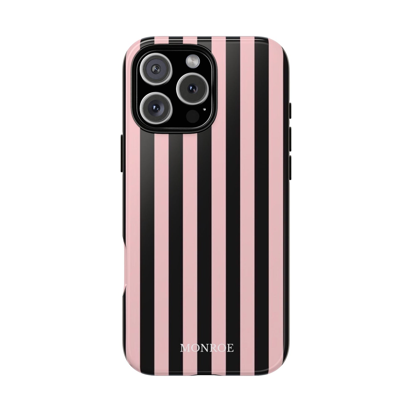 Striped Pink & Black Tough Case