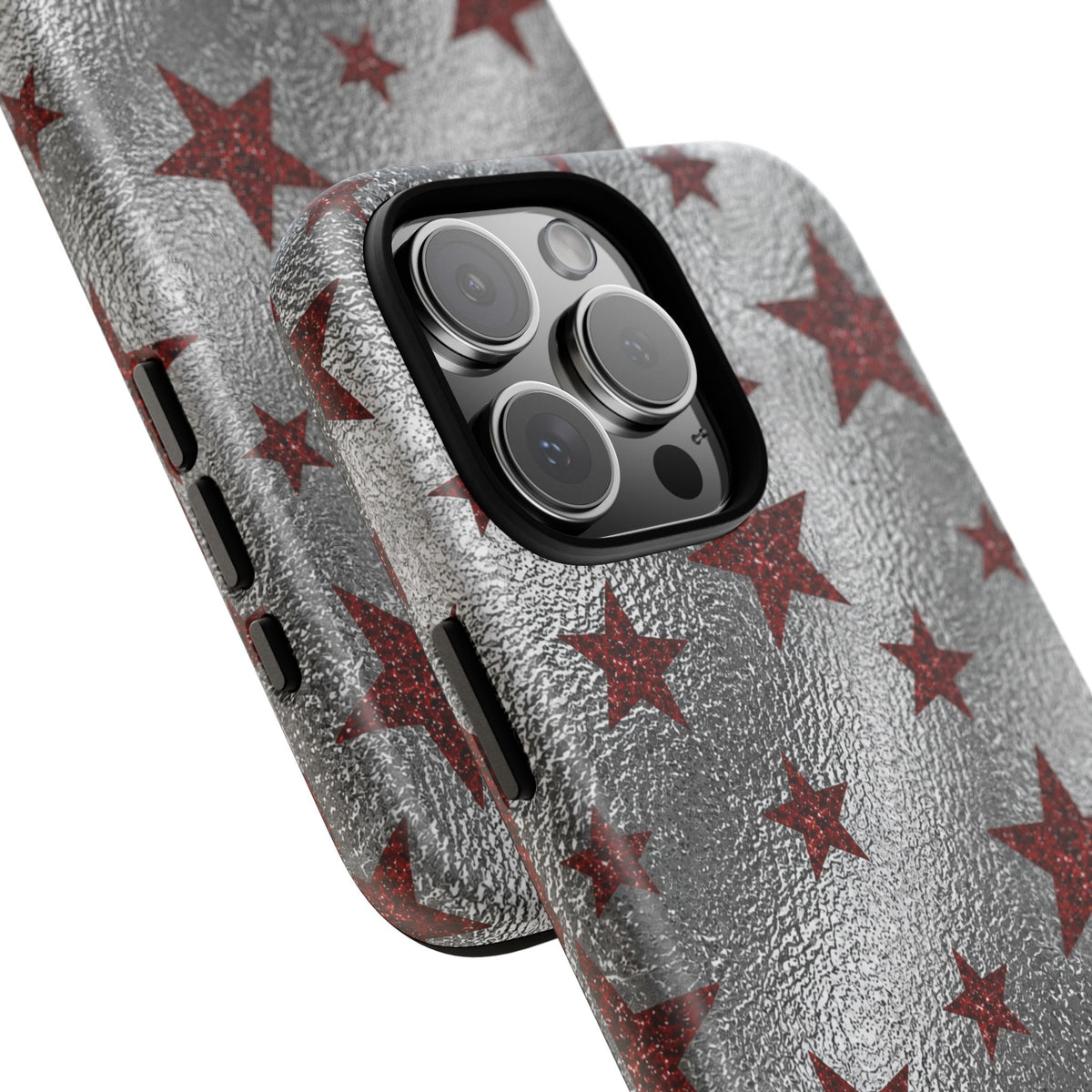 Silver Red Starry Tough Case