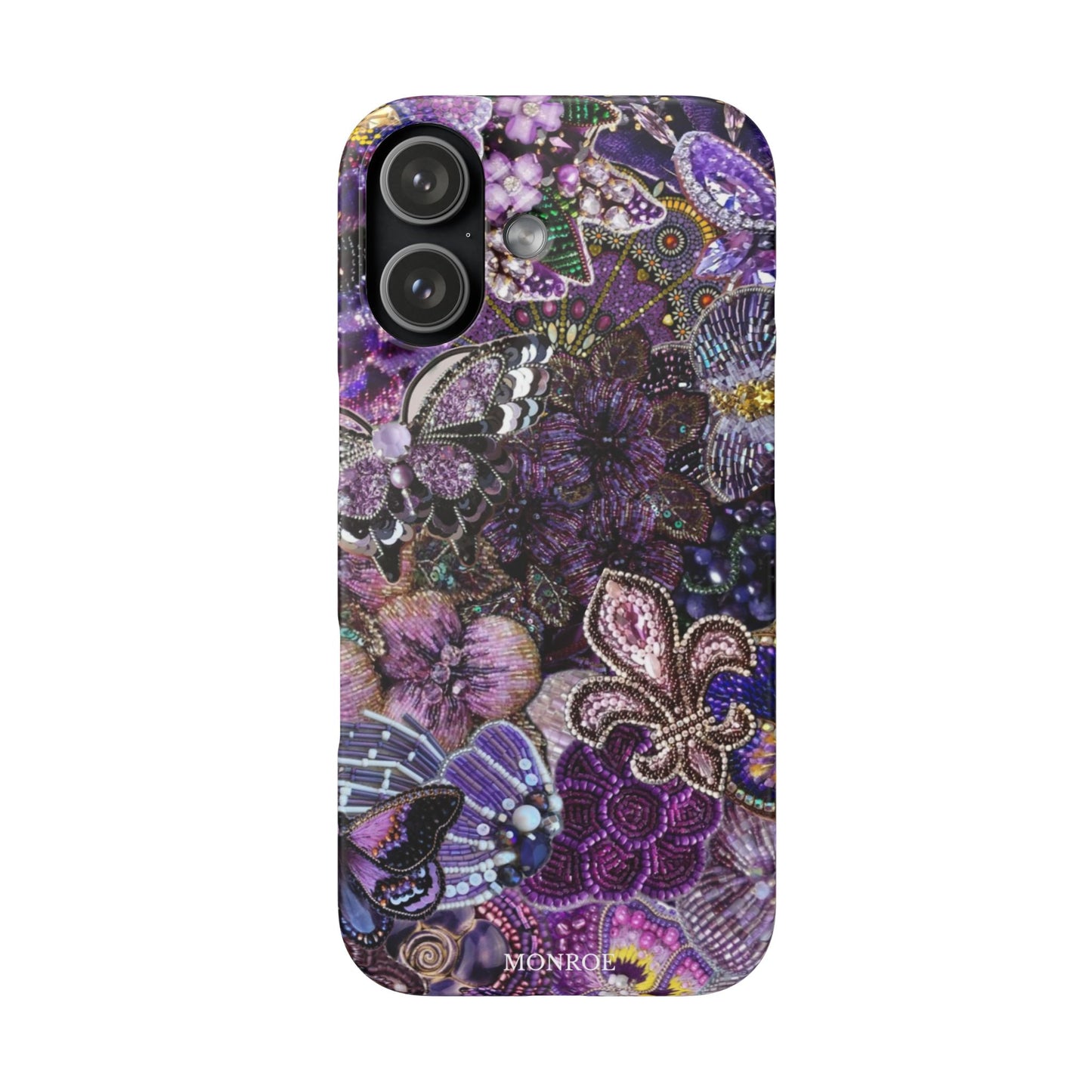 Purple Floral Butterfly Case
