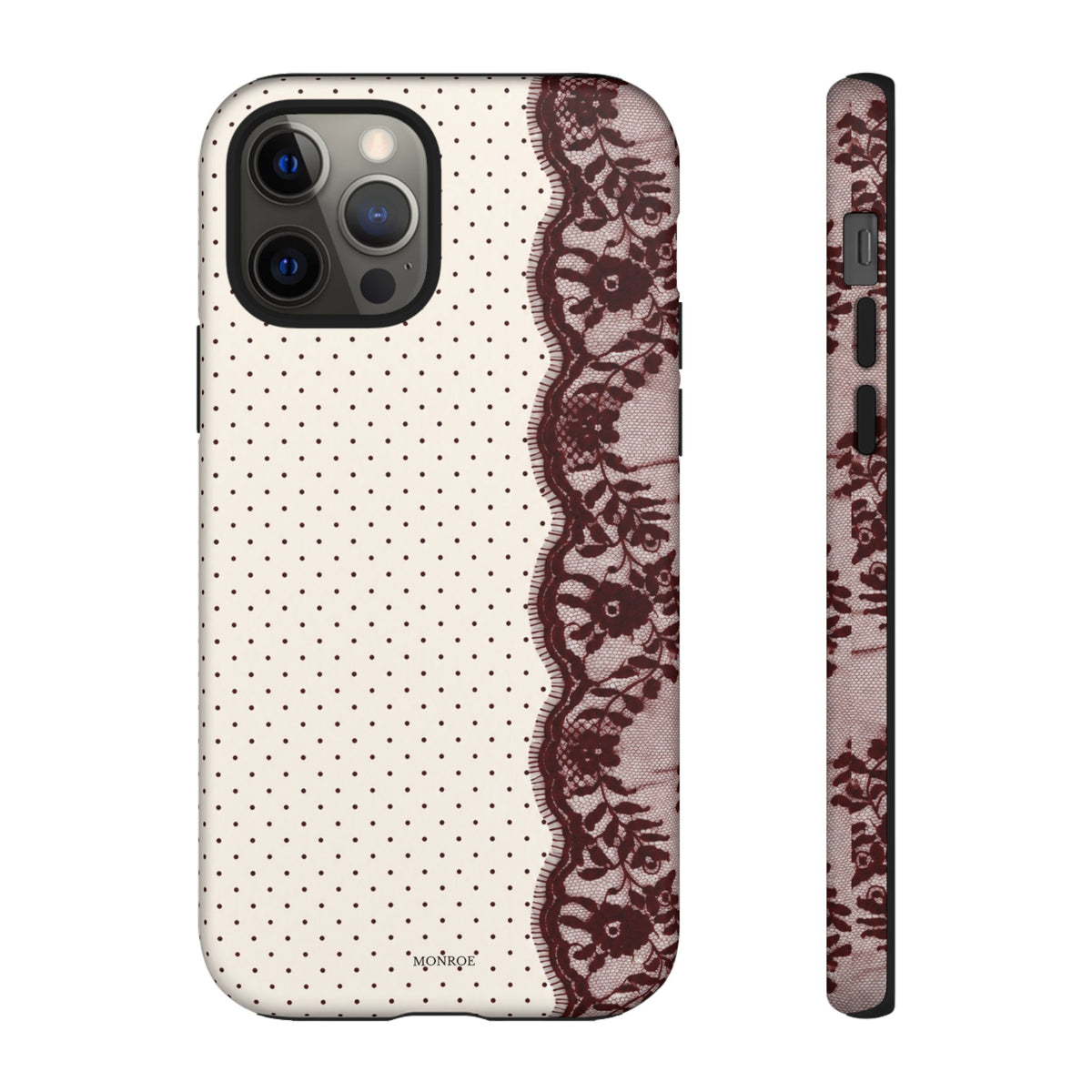Burgundy Lace Edge Tough Case