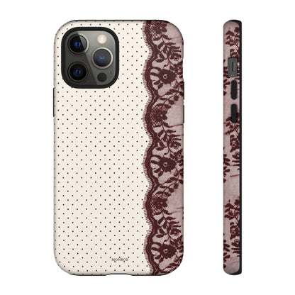 Burgundy Lace Edge Tough Case