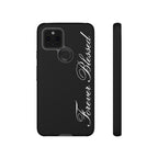 "Forever Blessed" Black Phone Cover