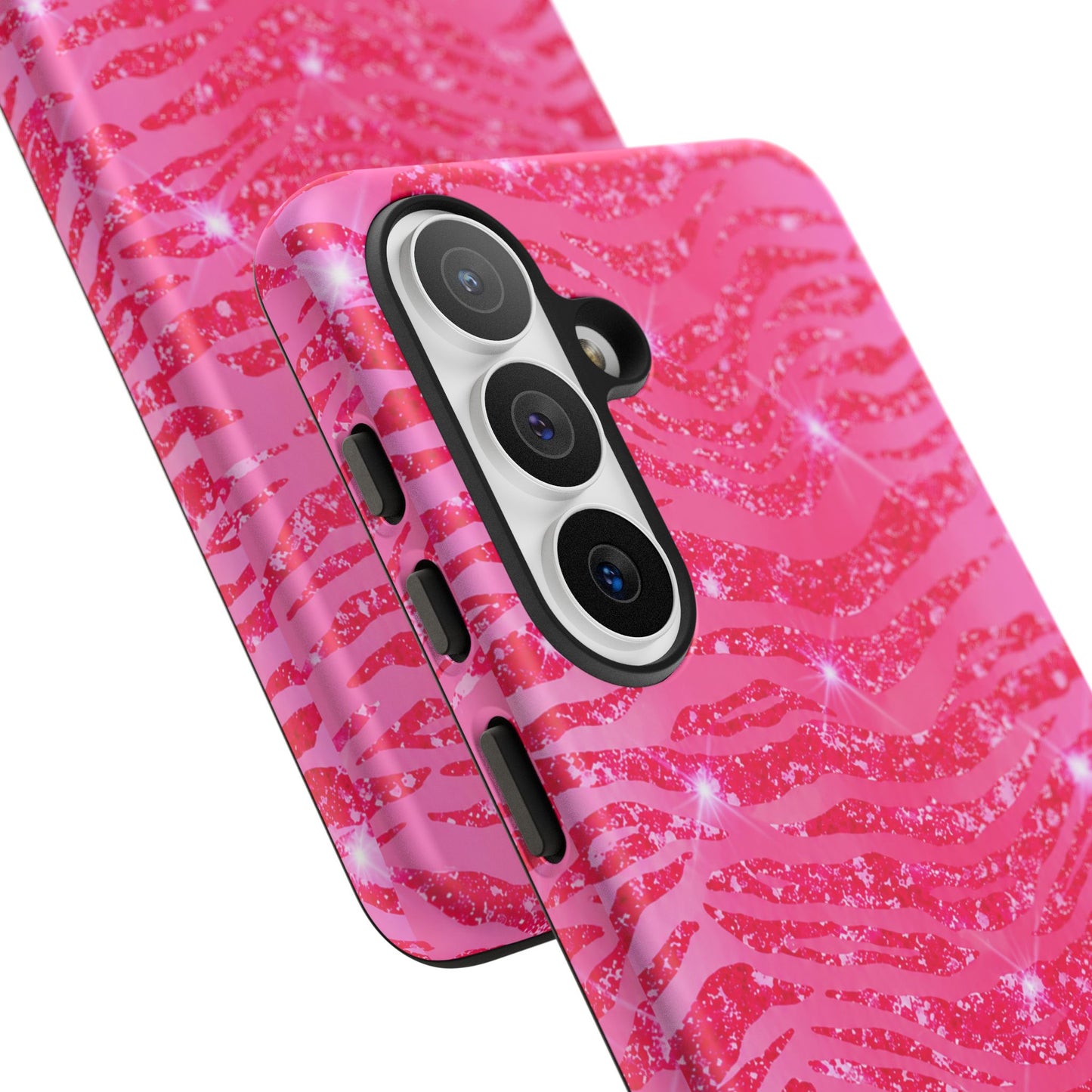 Pink Glitter Zebra Tough Case
