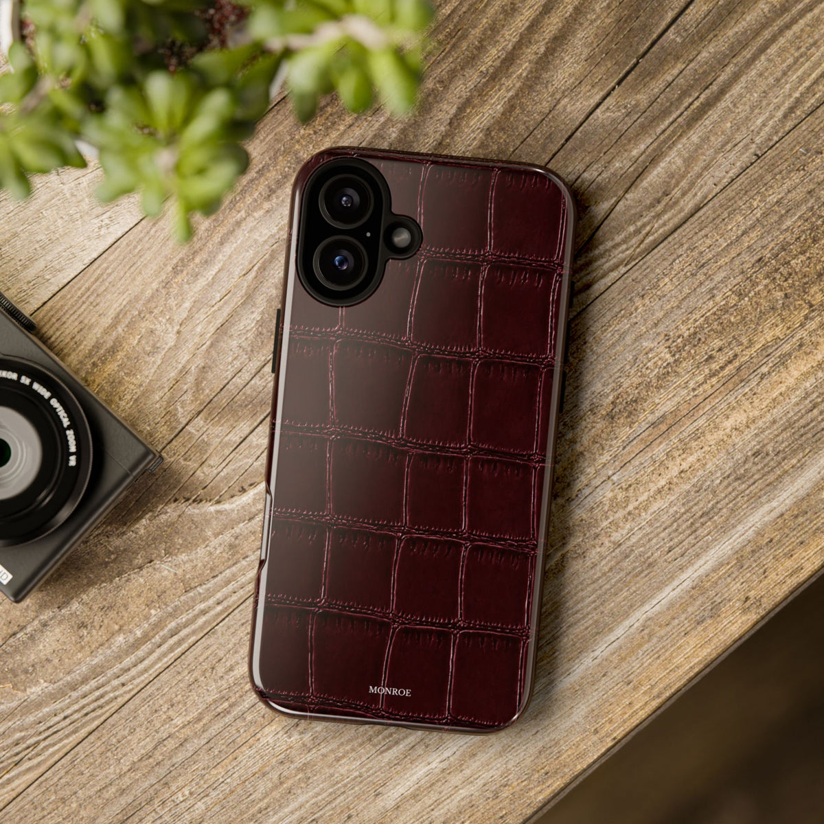 Burgundy Croc Tough Case