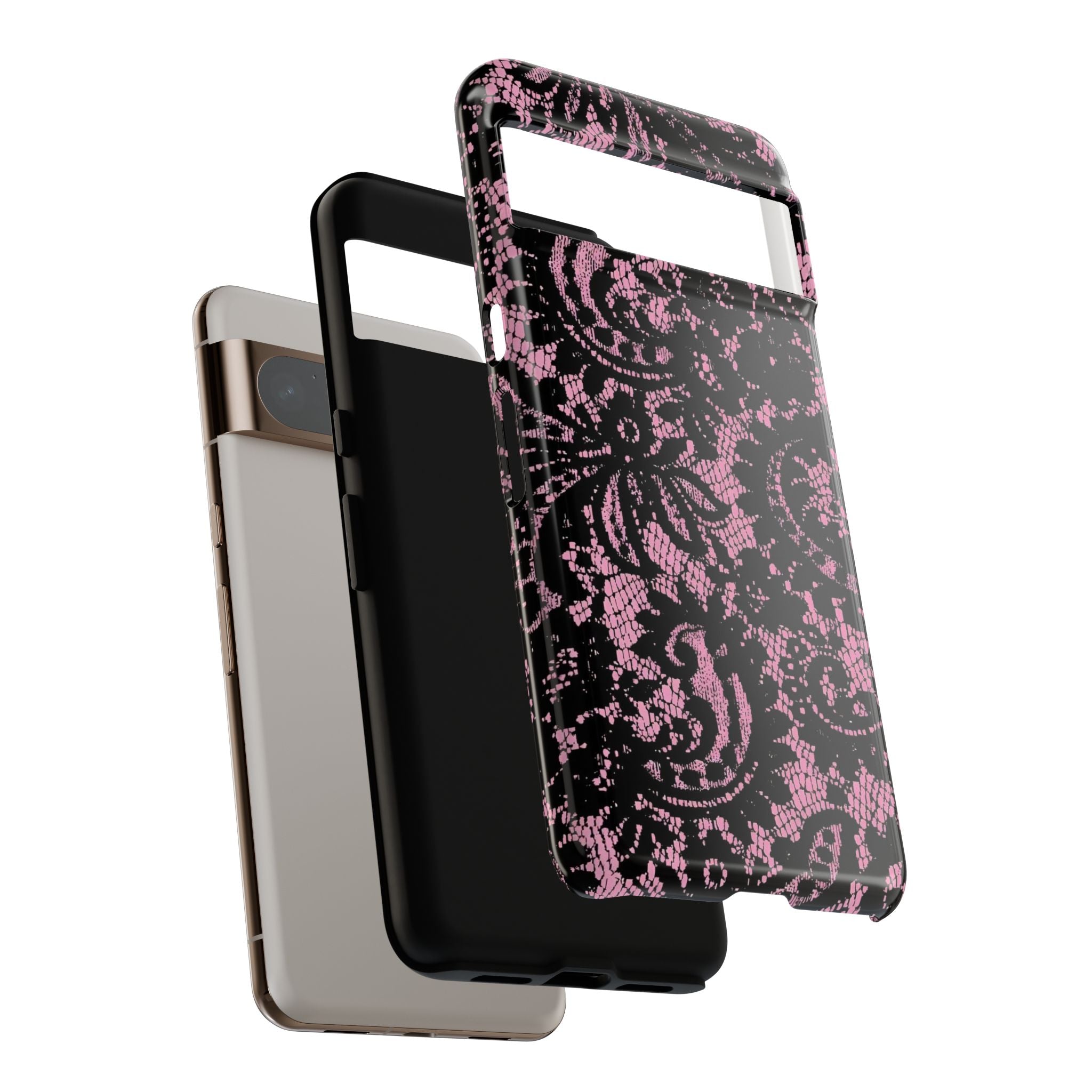 Pink Lace Pattern Tough Phone Case
