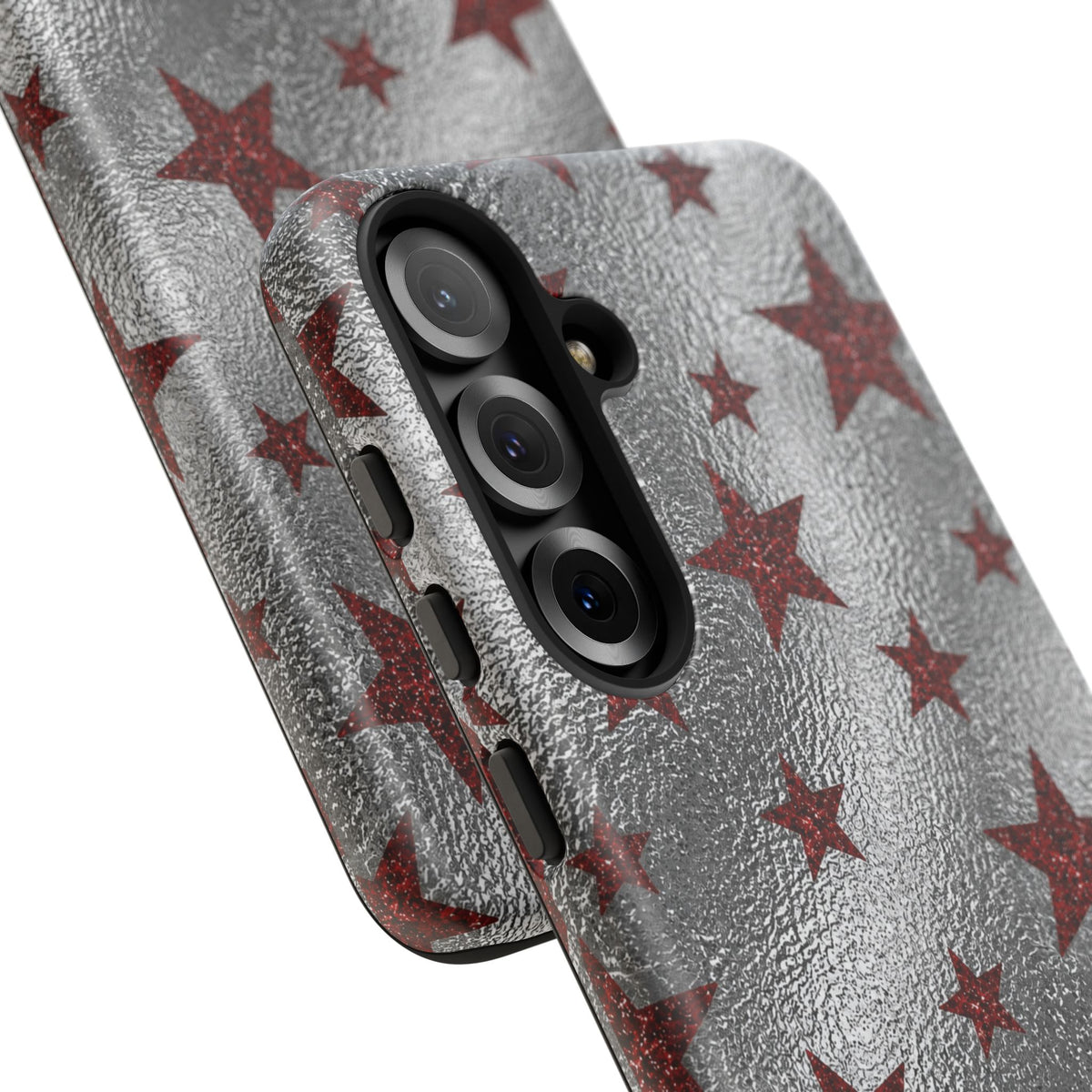 Silver Red Starry Tough Case