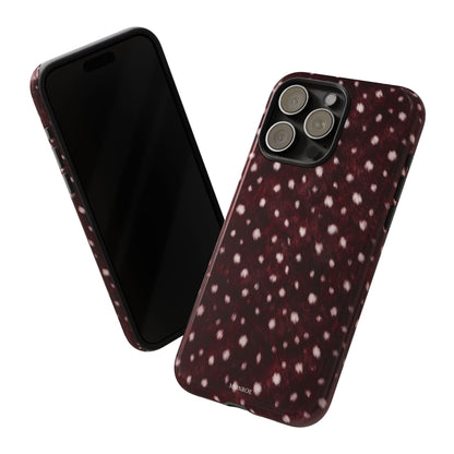 Burgundy Spotted Fur Tough Case