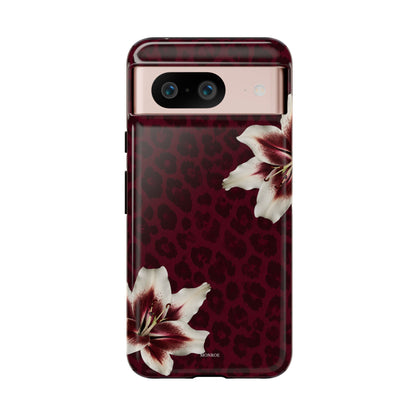 Burgundy Lily Leopard Tough Case