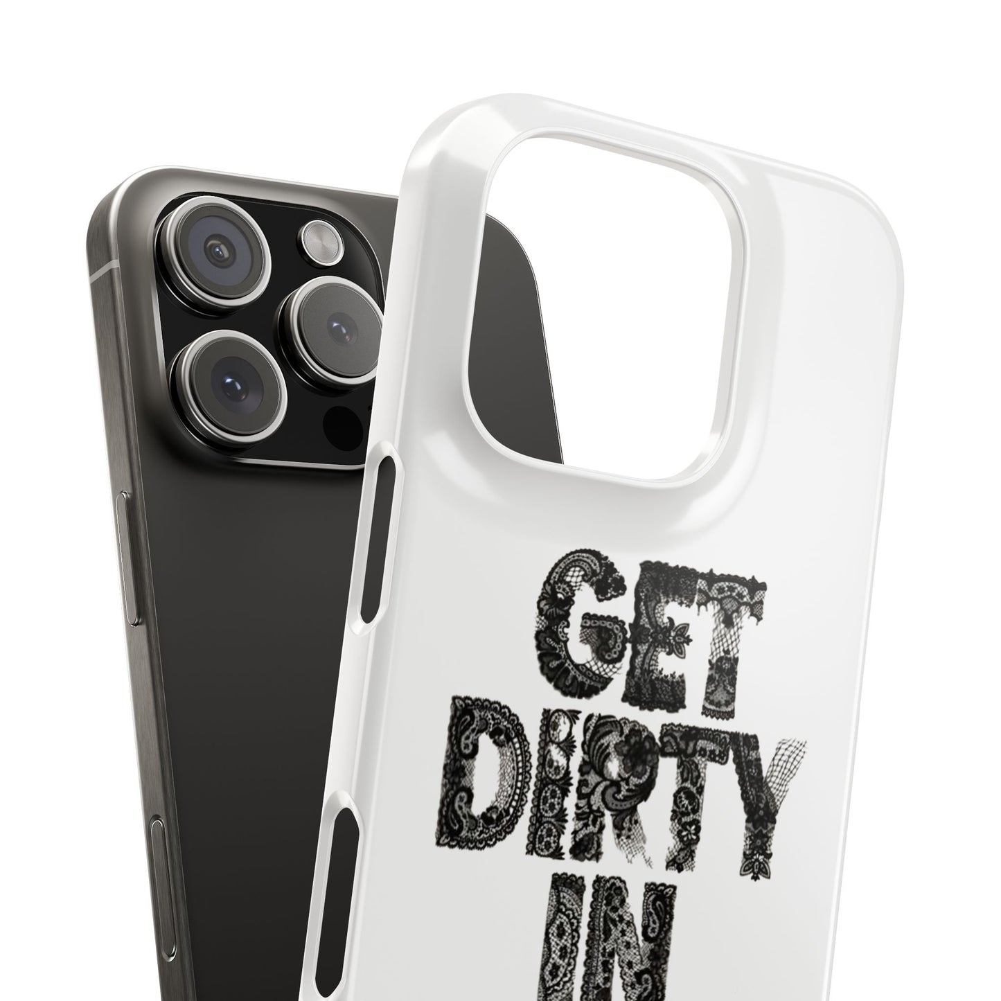 Get Dirty in Paris White Snap Case