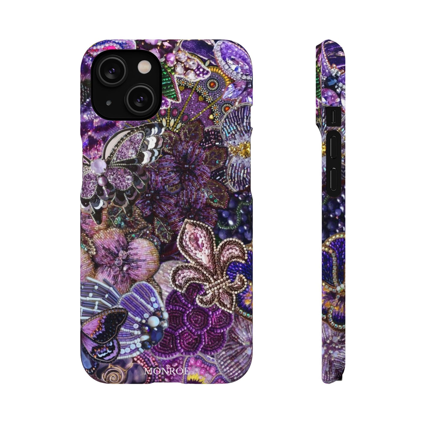 Purple Floral Butterfly Case