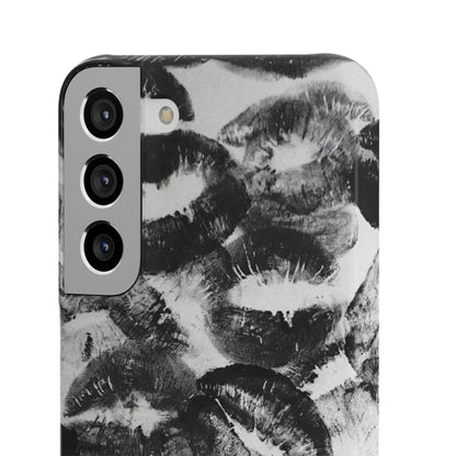 Black & White Kiss Print Case
