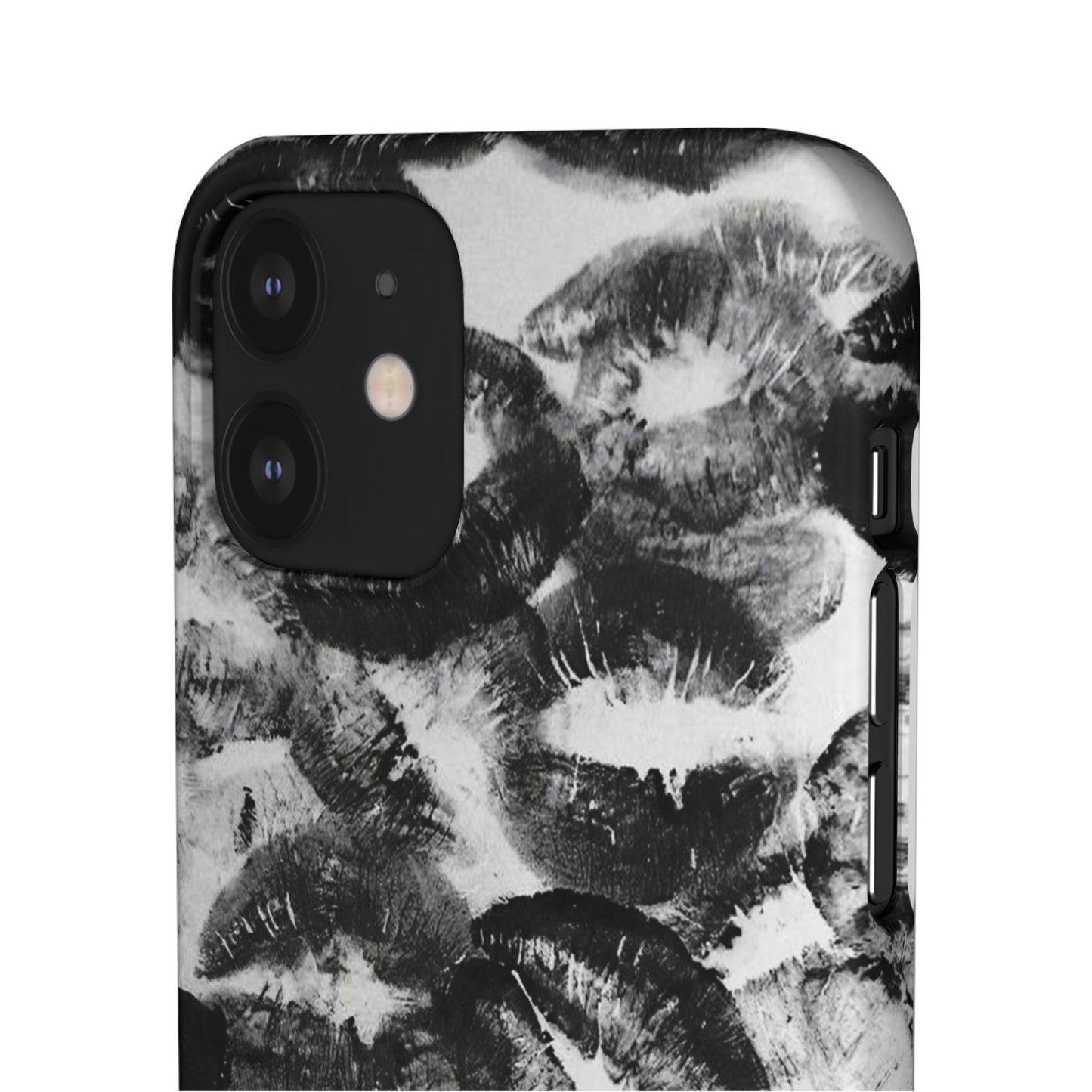 Black & White Kiss Print Case