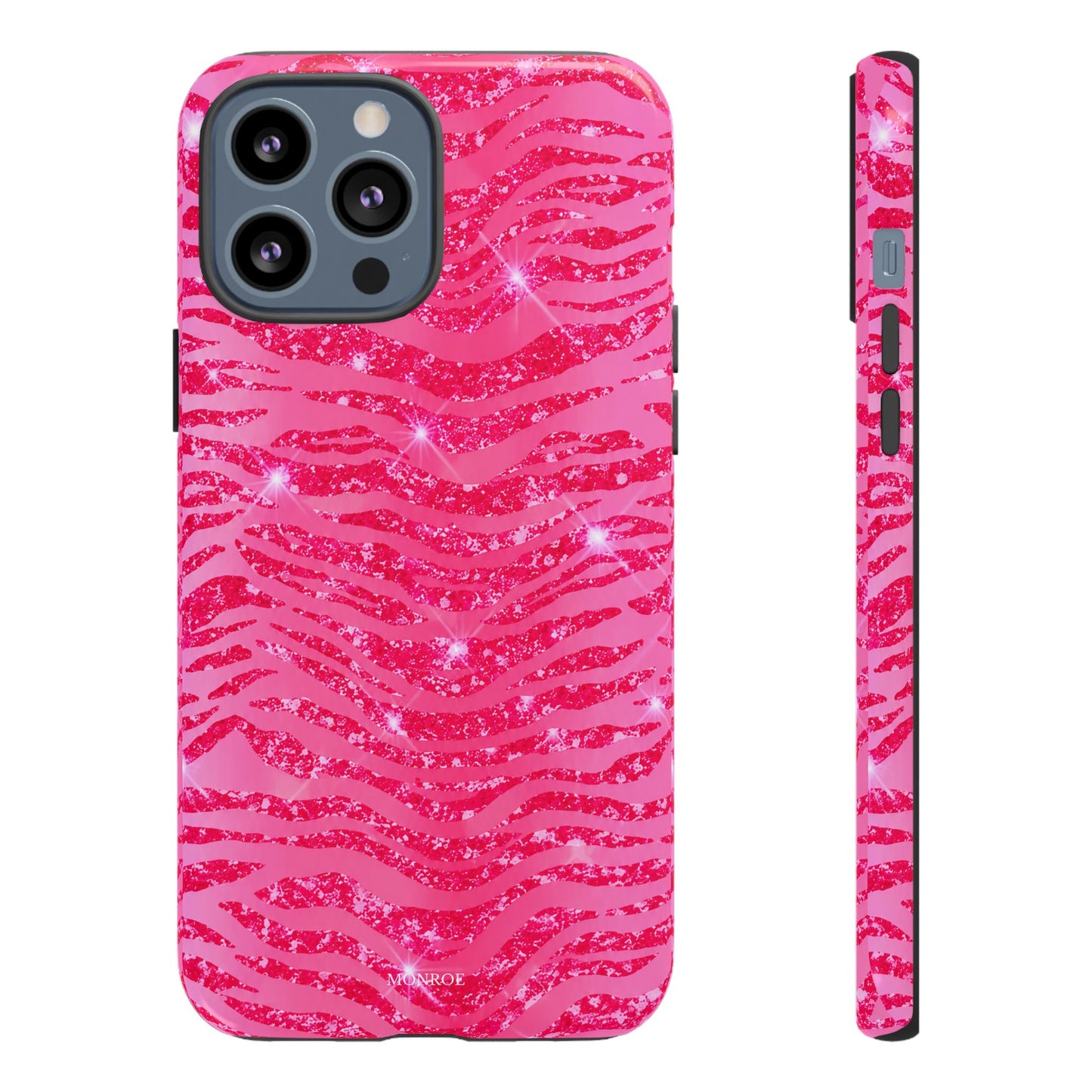 Pink Glitter Zebra Tough Case
