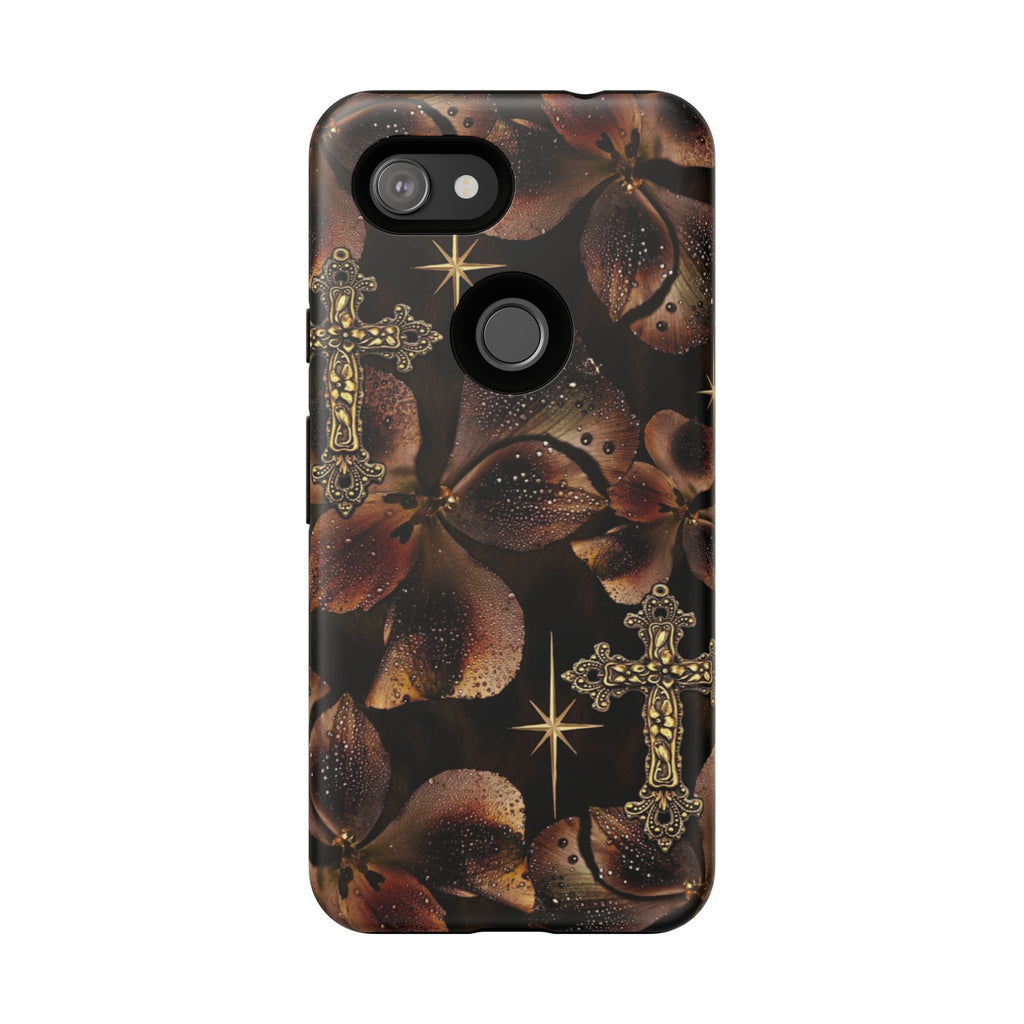 Floral Cross Pattern Tough Case