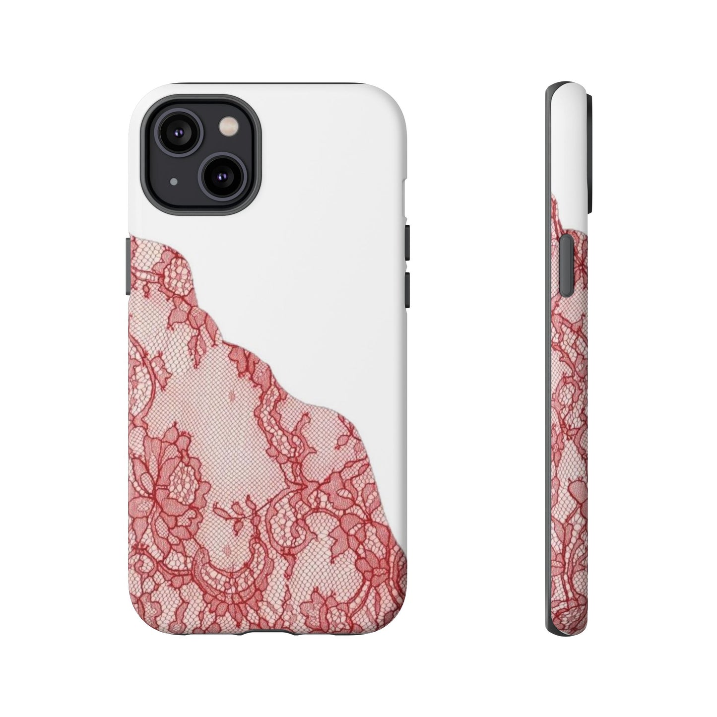 Red Lace Edge Tough Phone Case