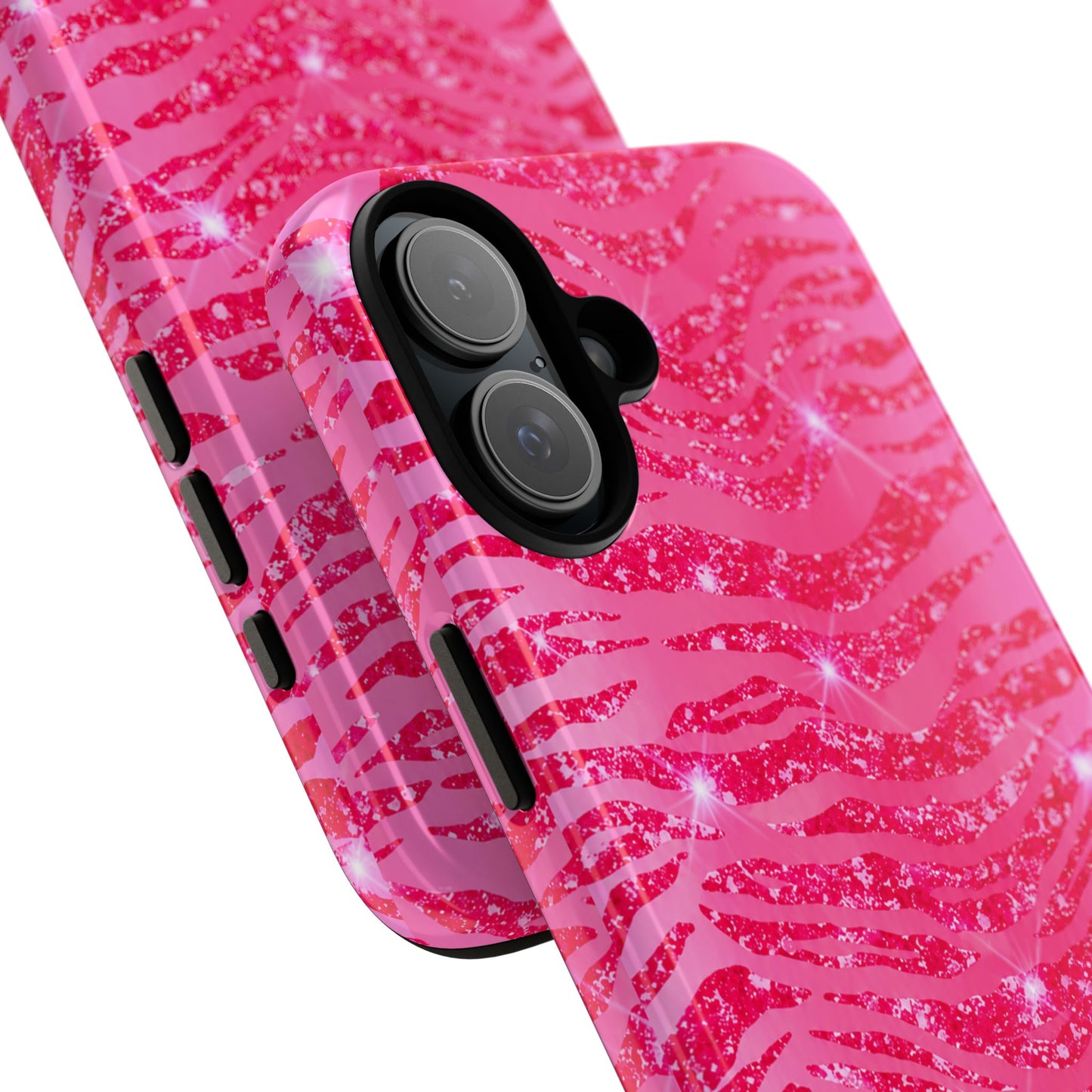 Pink Glitter Zebra Tough Case