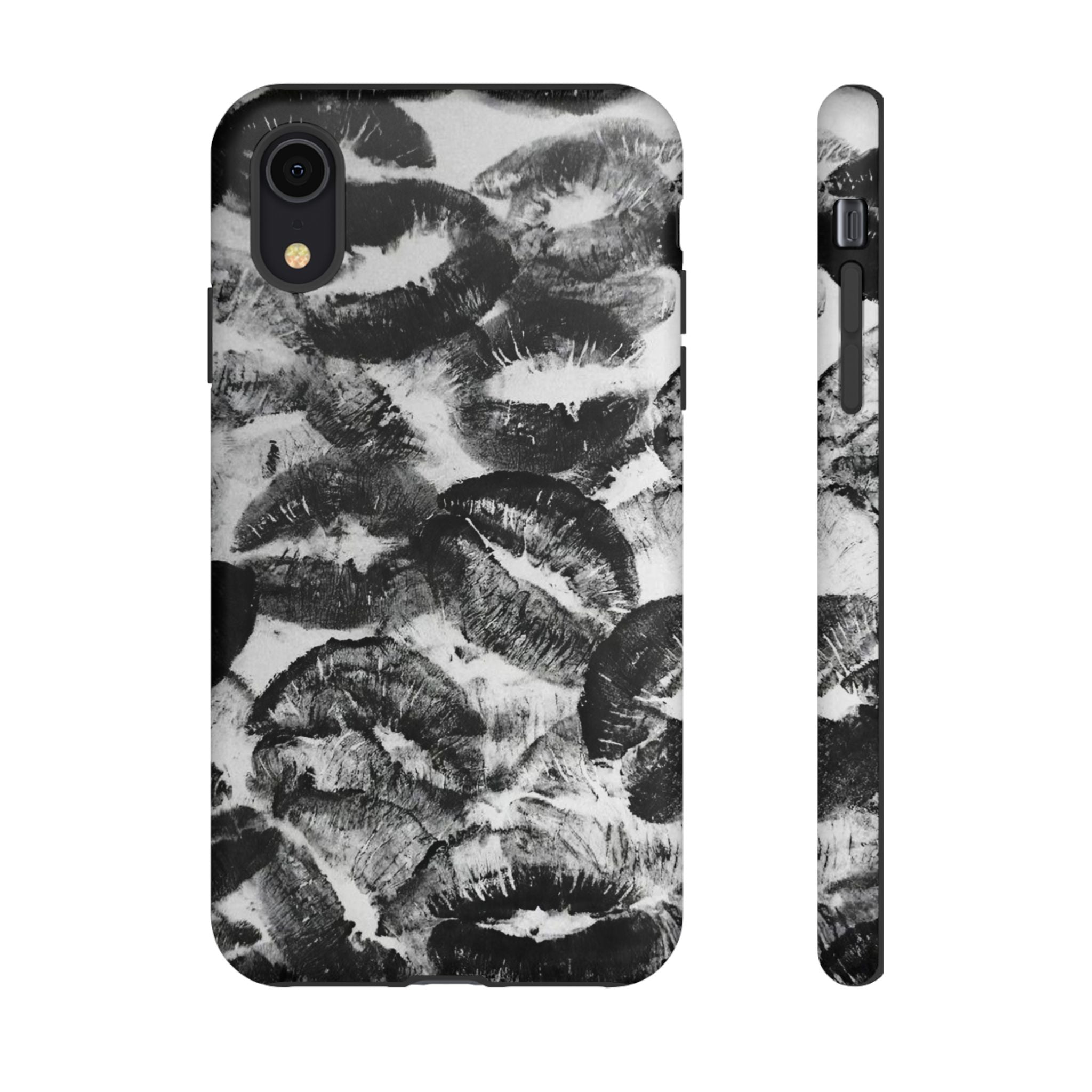 Black and Kiss Design Phone Case