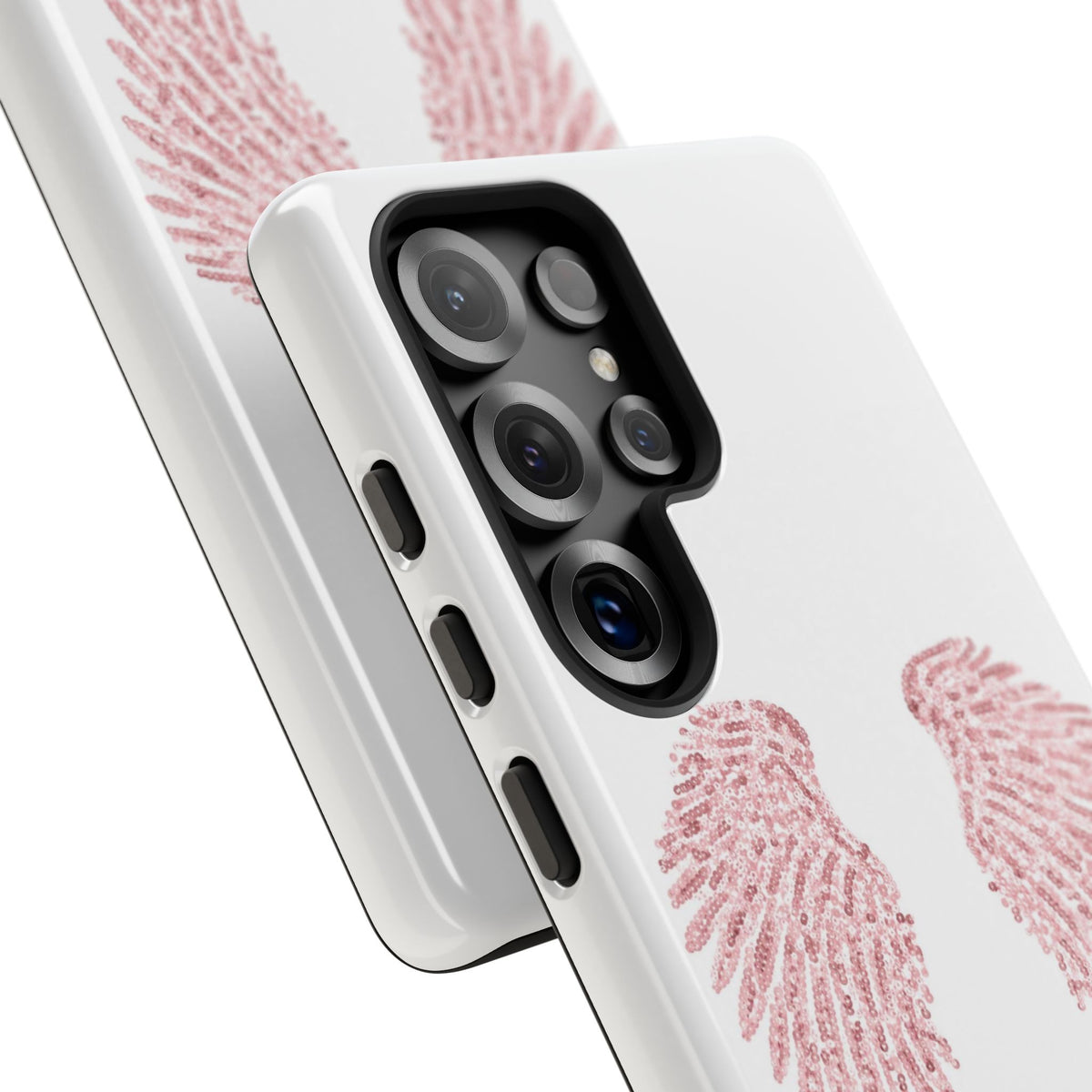 White & Pink Wings Tough Case