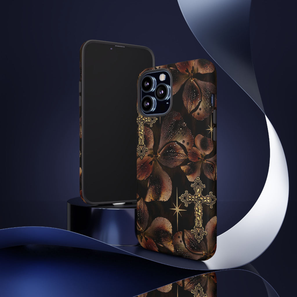 Floral Cross Pattern Tough Case