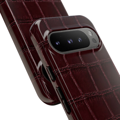 Burgundy Croc Tough Case