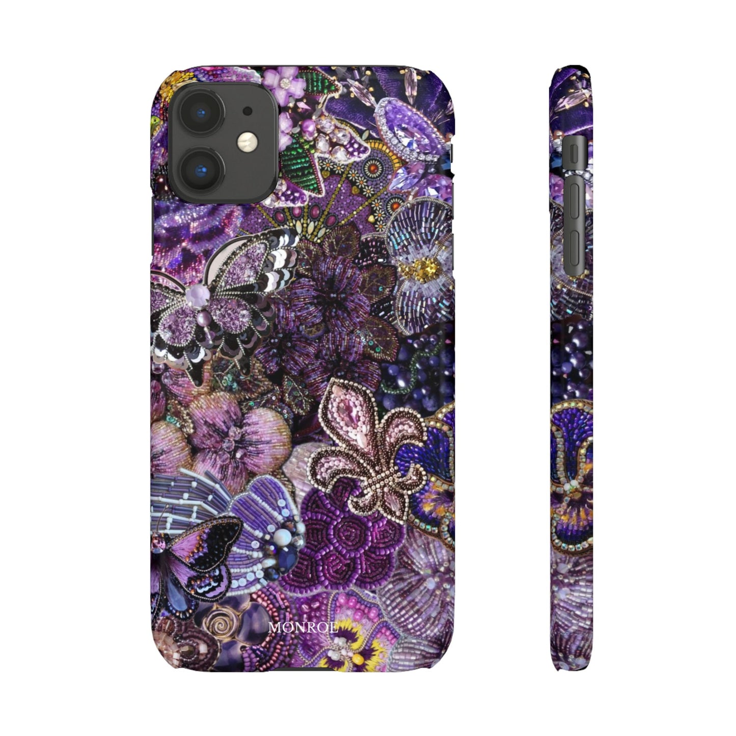 Purple Floral Butterfly Case