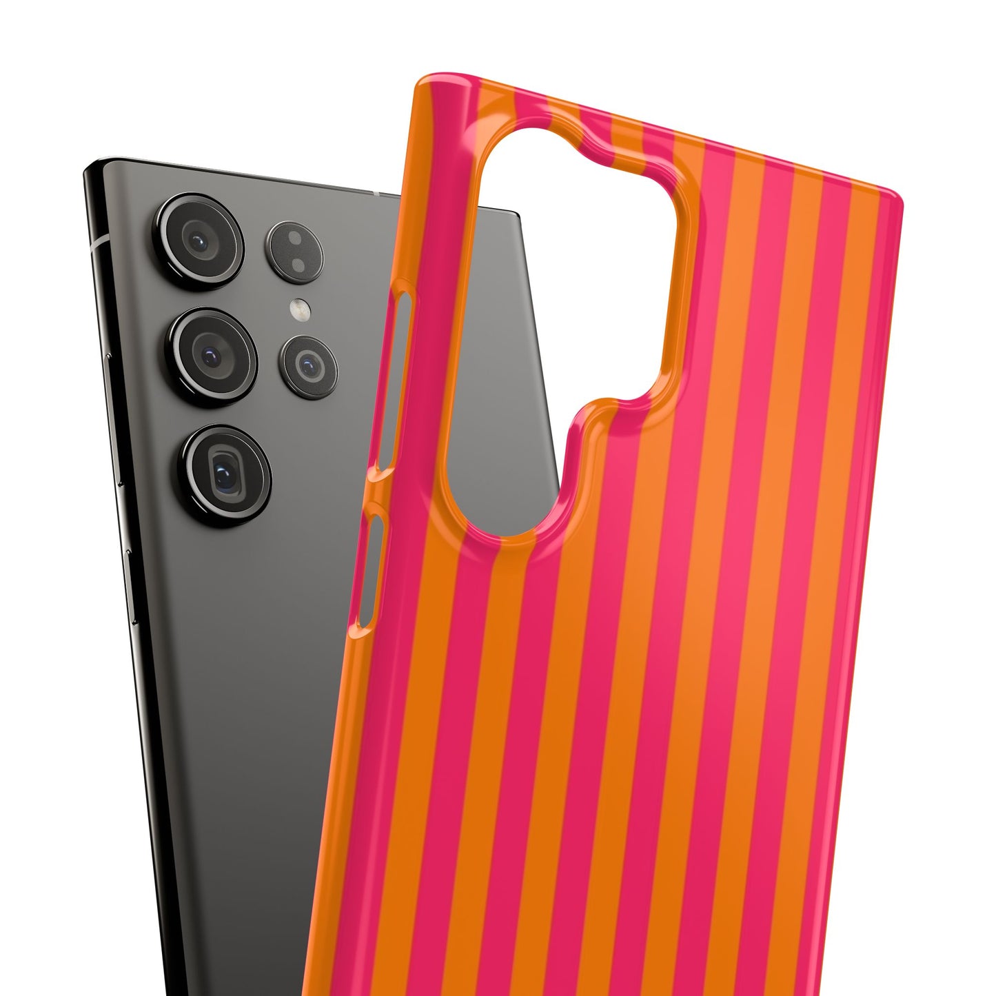 Striped Orange & Pink Case