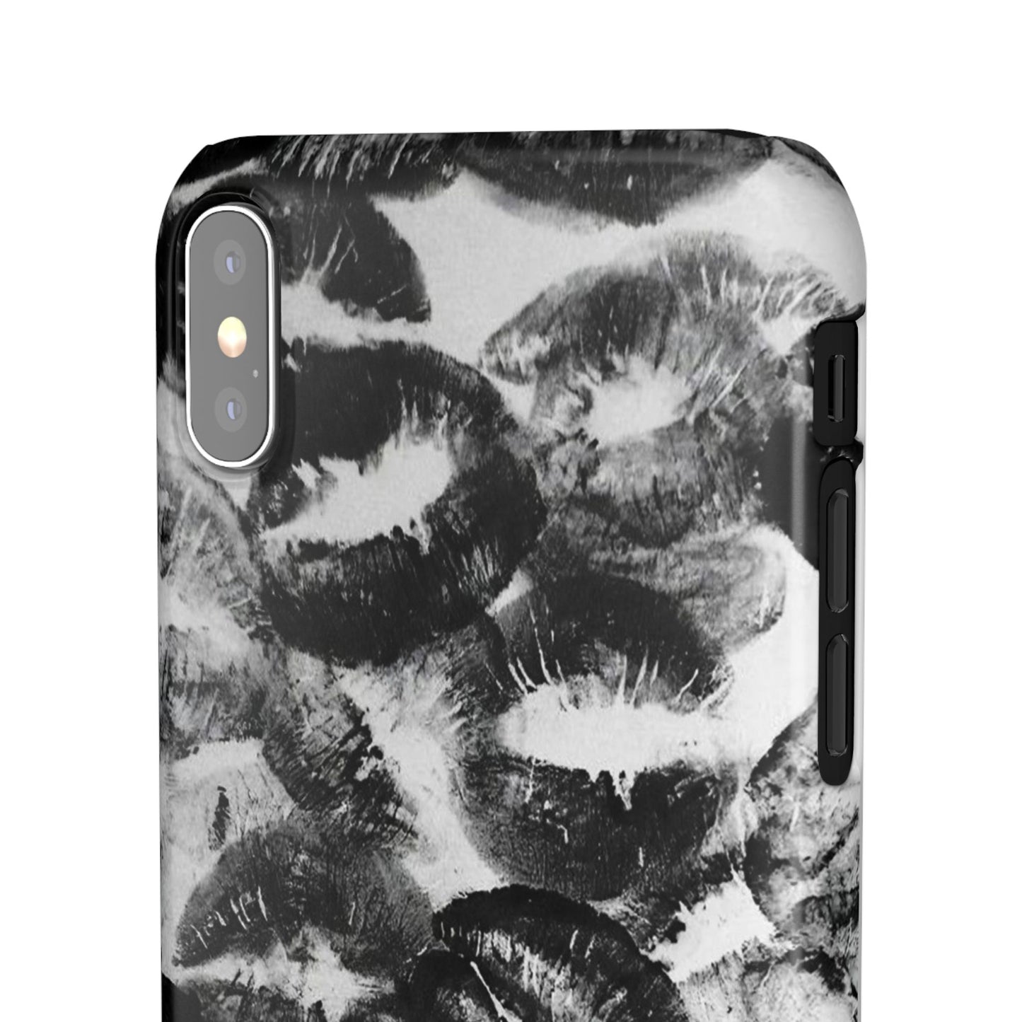 Black & White Kiss Print Case
