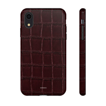 Burgundy Croc Tough Case