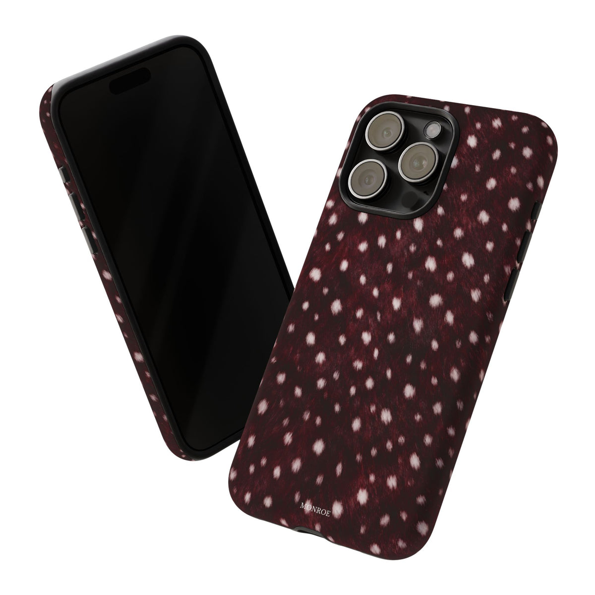 Burgundy Spotted Fur Tough Case