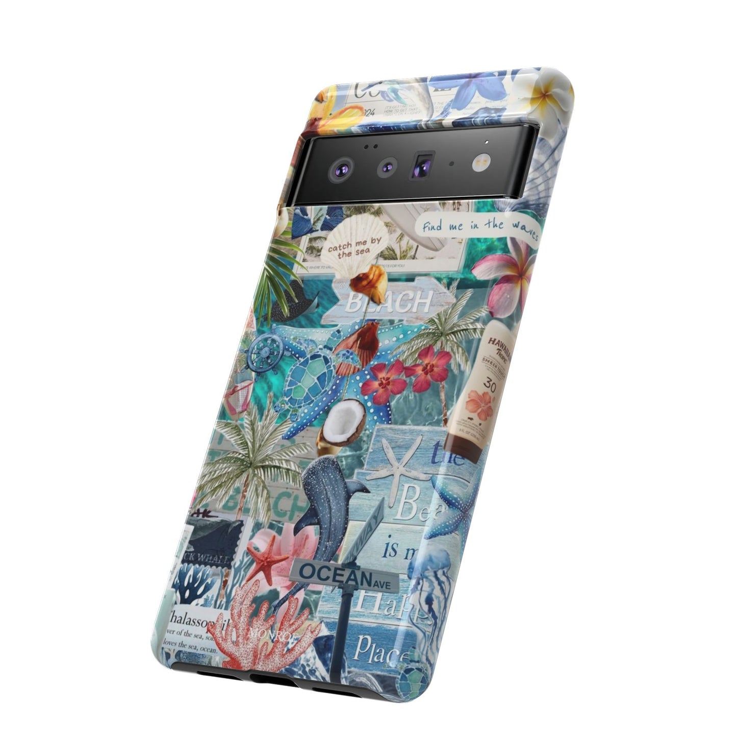 Tropical Beach Collage Tough Case