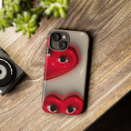 3D Hearts Phone Case