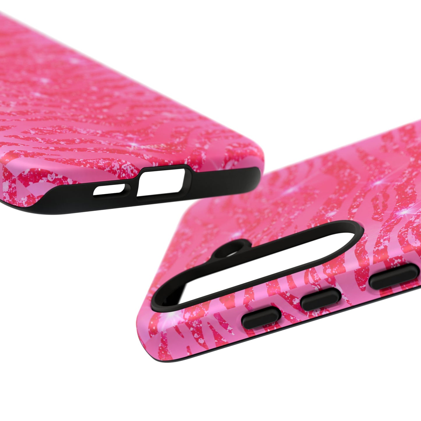 Pink Glitter Zebra Tough Case