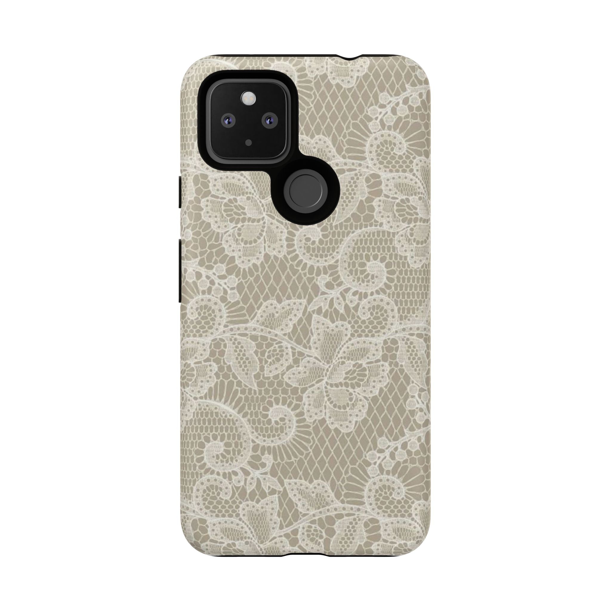 White Lace Pattern Tough Phone Case