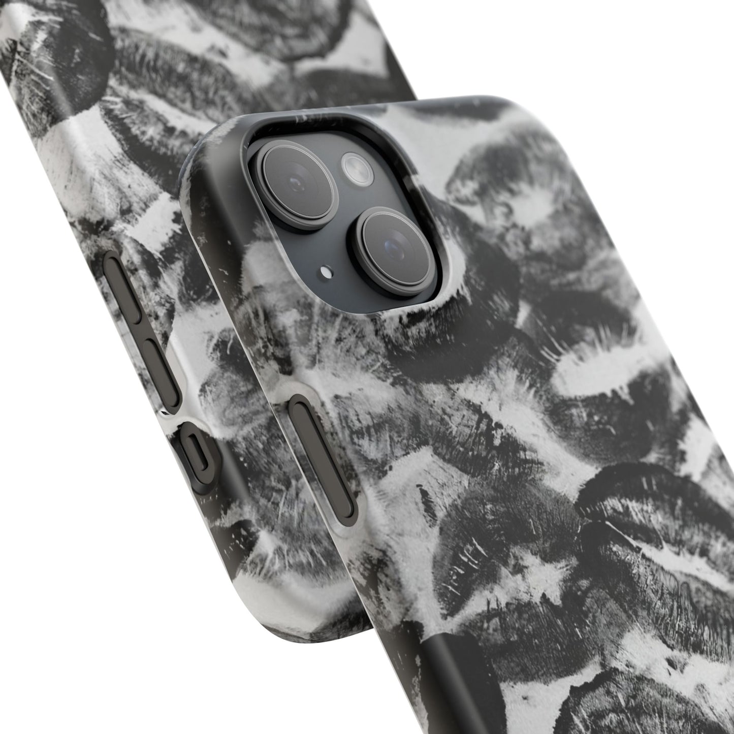 Black & White Kiss Print Case