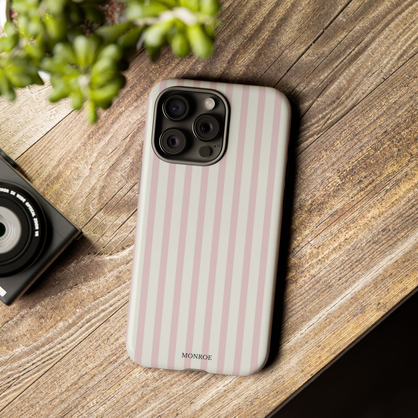Light Pink Stripe Tough Phone Case