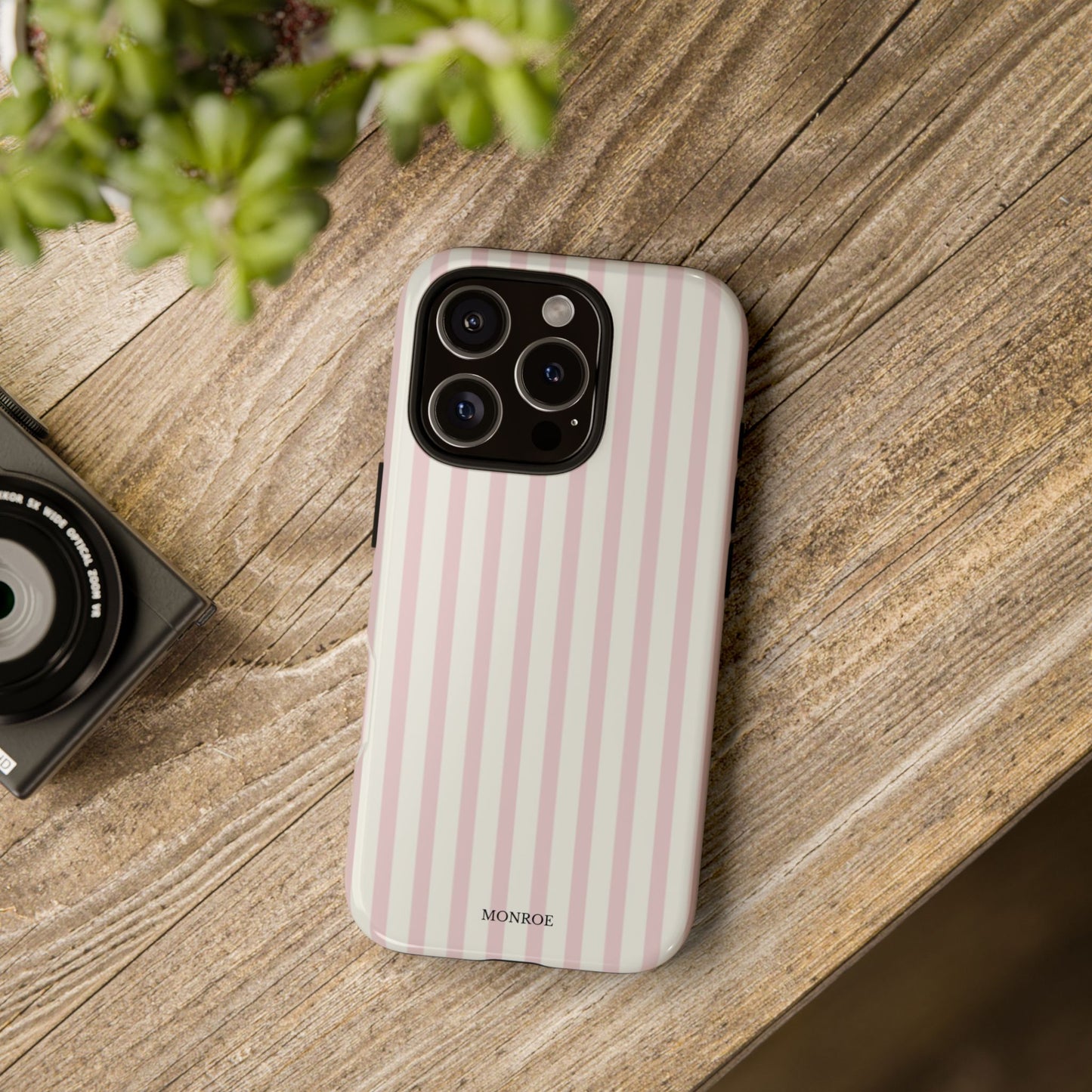 Light Pink Stripe Tough Phone Case