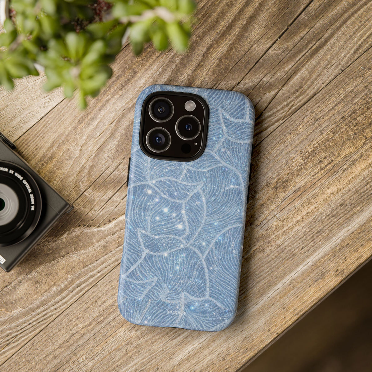 Glacier Blue Floral Tough Case