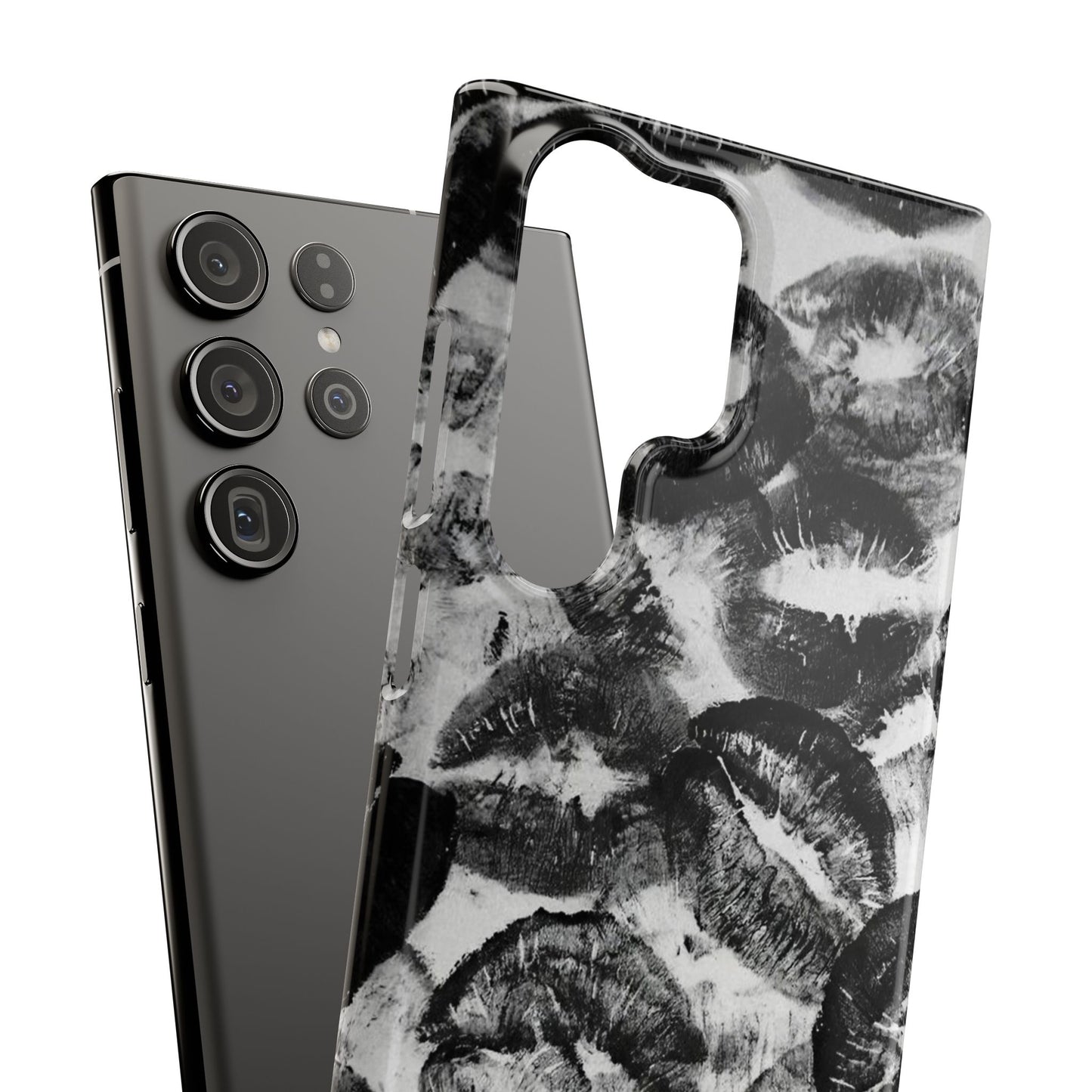 Black & White Kiss Print Case