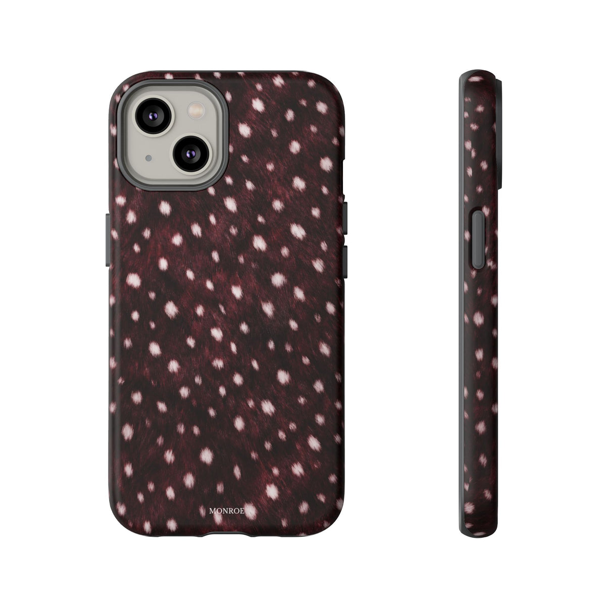 Burgundy Spotted Fur Tough Case